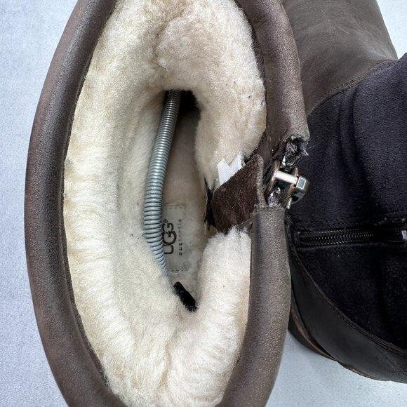 Men's Brown Leather Boots - Picture 7 of 10